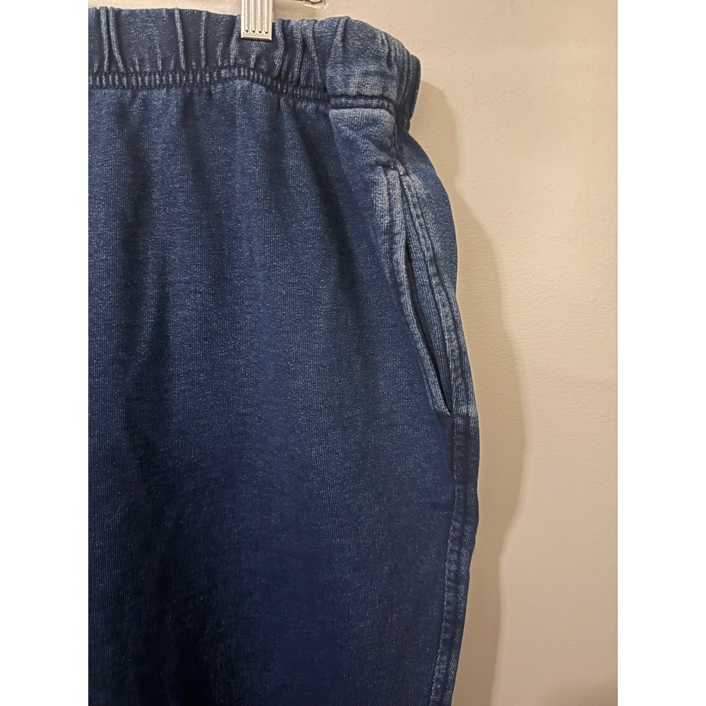 Good American Indigo Denim Look Cotton Sweatpants Joggers XL GS0455VN Indigo377 - Picture 6 of 7